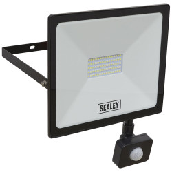 Sealey LED113PIR Extra Slim Floodlight with PIR Sensor 50W SMD LED
