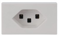 GAC250SW-PTL Gniazdo 230V - standard szwajcarski - 3 biegunowe 16A, 230V, podtynkowe