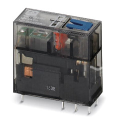 Przekaźnik mocy 24V dc DPDT Phoenix Contact, Wciskane