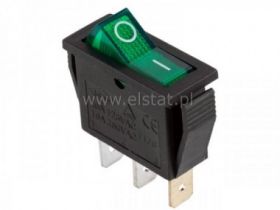 Przeł. kołys. podśw.230V; 15A ( wąski), zielony 3P