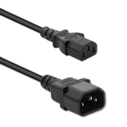 Qoltec Kabel zasilający do UPS IEC C13/C14 3x0.75mm² 1m