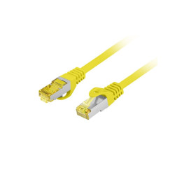 Patchcord kat.6A S/FTP LSZH CU 0.25M żółty Fluke Passed Lanberg