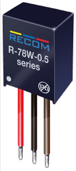 Regulator przełączający, 2.5W, Uwe 6.5 → 32V dc, Uwy 5V dc, Iwy 500mA, Recom, R-78W-0.5
