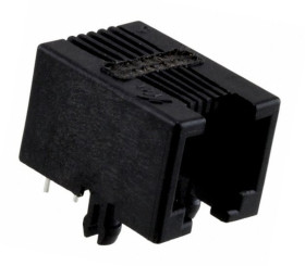 Złącze RJ11 Żeński Złącze RJ11 Montaż na płytce drukowanej Cat3 Amphenol ICC, proste 6-żyłowe