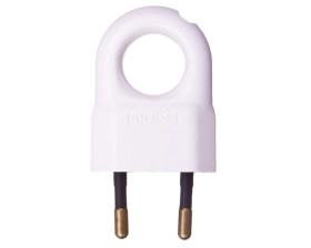 HELMO Wtyczka przenośna Euro 2P 2,5A biała 50310