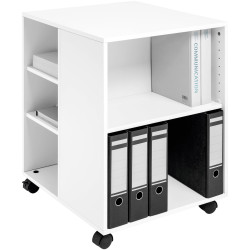 Durable 311302 Multi-Function Trolley White 6 Shelves 4 Rollers 528x748x592mm