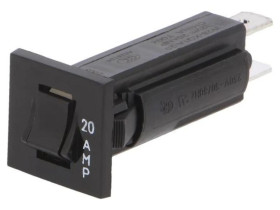 Wyłącznik nadprądowy 250VAC 32VDC 20A SPST-NC na panel 3-1393250-3