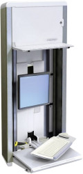 Ergotron Uchwyt ścienny do monitora 1 Wyświetlacz 25,4 cm (10") - 55,9 cm (22") biały, aluminiowy Podkładka pod klawiatu