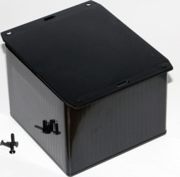ABS enclosure, (L x W x H) 120 x 120 x 94 mm, black (RAL 9005), IP54, 1591VF2BK