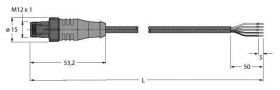 Turck 6628054 Kabel połączeniowy czujnika/aktuatora RSC5Q-10/TXL, piny: 5, 10 m, 1 szt.