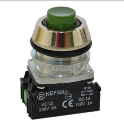 Przycisk sterowniczy 30mm zielony 1Z 1R z samopowrotem W0-NEF30-UW XY Z