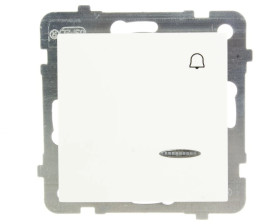 AS Przycisk /dzwonek/ z podświetleniem ecru ŁP-6GS/m/27