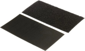 Taśma rzepowa, typu: haczyk-pętelka, dł. 100mm, szer. 50mm, kolor: Czarny, RS PRO