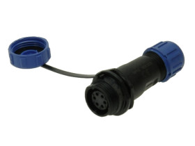 Gniazdo; SP1311/S6I-C; 6 torów; lutowany; 0,75mm2; 4-6,5mm; SP13; na przewód; IP68; 5A; 125V; Weipu; RoHS