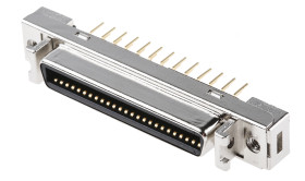 Gniazdo PCB Żeński 50-pinowe Przewlekany, raster 1.27mm, Zatrzask szybki seria 102 3M