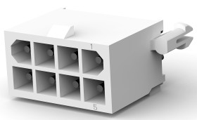 Listwa stykowa PCB 8-pinowe Mini-Universal MATE-N-LOK raster: 4.14 mm Prosty 2-rzędowe TE Connectivity Otwór