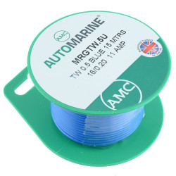 Blue 0.5mm Thin Wall 11A Cable Mini Reel 15m