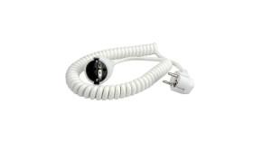 Przedłużacz Spiralny Z Uziemieniem Bachmann 230V/16A, Biały, 2 M