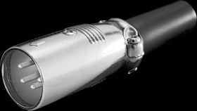 XLR connector, 4-pin, nickel-plated contacts