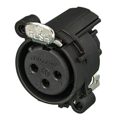 Złącza XLR 3 -pinowe Montaż na płytce drukowanej Żeński Czarny