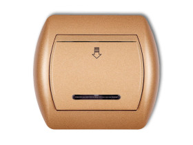 TREND Wyłącznik hotelowy złoty metalik 8SH-1 KARLIK