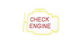 Neon Plexi Led Check Engine Żółto Czerwony Nne21 Neolia