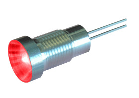 Panel LED 28V dc, czerwona 8mm LED Wyprowadzenia Oxley