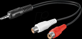 50600 3.5-mm stereo jack plug to 2x RCA socket, 0.2 m
