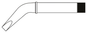 Grot lutowniczy ołówkowy Weller do W201 Wkrętakowy wygięty 7 mm CT2