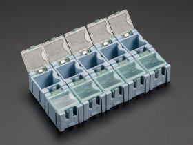Tiny Modular Snap Boxes - SMD component storage - 10 pack (Blue)