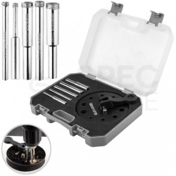 Zestaw wierteł diamentowych z prowadnicą do obróbki twardych materiałów 5-12mm w walizce 5szt. GRAPHITE 55H541