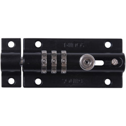 Squire COMBI 3 CombiBolt 3 Re-Codable Locking Bolt Black 92mm