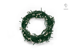 Lampki choinkowe zewnętrzny 100l lampki led 4,95m dekoracji w lini zielony przewód ciepły biały 13-118