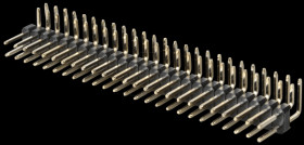 2 x 25-pin header, angled, pitch 2.54