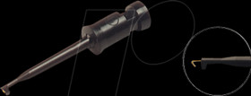 931467100 Clip probe tip, solder connection, contact hooks, black