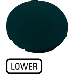 Button plate, flat, with inscription