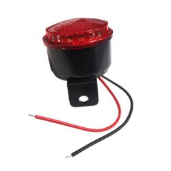 Sygnalizator - syrena alarmowa migająca na czerwono 5-24V 120dB 6-tonów / 011158