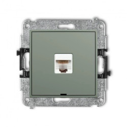 ICON Mechanizm gniazda komputerowego pojedynczego 1xRJ45, kat. 5e, 8-stykowy, bez pola opisowego szałwiowy 61IGKBO-1