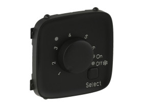 VALENA ALLURE Plakietka czarna termostatu do ogrzewania podłogowego 755328 LEGRAND