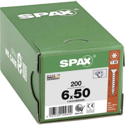 SPAX 1191010600505 Wood screw Steel WIROX 6mm x 50mm T-Star Plus 200pcs
