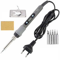 Lutownica 80W zestaw lutowniczy regul. temp. 180-500st + gąbka i groty