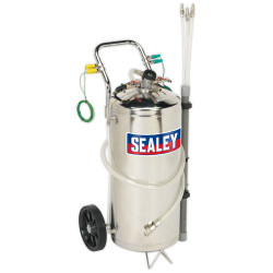 Sealey TP200S Air Operated Fuel Drainer 40ltr Stainless Steel