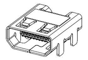 Molex 467651301 Złącze HDMI gniazdo Ilość styków: 19 1 szt. taśma na dużej rolce
