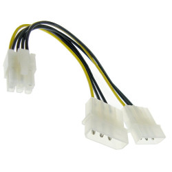 Kabel PCI Adapter 6pin 0,2m MOLEX ICIDU