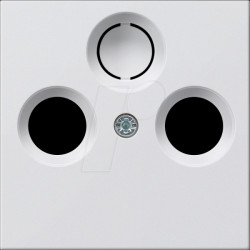 086927 Cover for Coaxial Aerial Outlet, Pure White, Satin