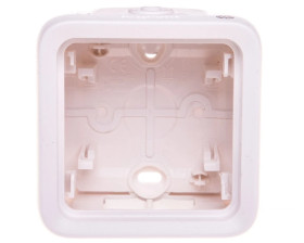 PLEXO55 Puszka natynkowa antybakteryjna pojedyncza biała 070741