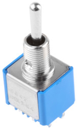 Przełącznik (Wł.)-wył.-(wł.) DPDT APEM Montaż panelowy