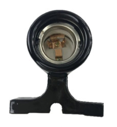 Oprawka żarówki E27 ceramiczna z podstawką czarna