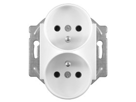 KARRE Gniazdo podwójne z uziemieniem białe 90964671 VIKO PANASONIC