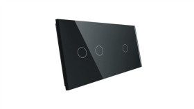 Livolo Czarny Panel Szklany 1+2 7012-62